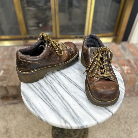 Dr. Martens Keani Brown Leather Platform Oxford Shoes Women’s UK 7 / US 9 - Picture 1 of 12